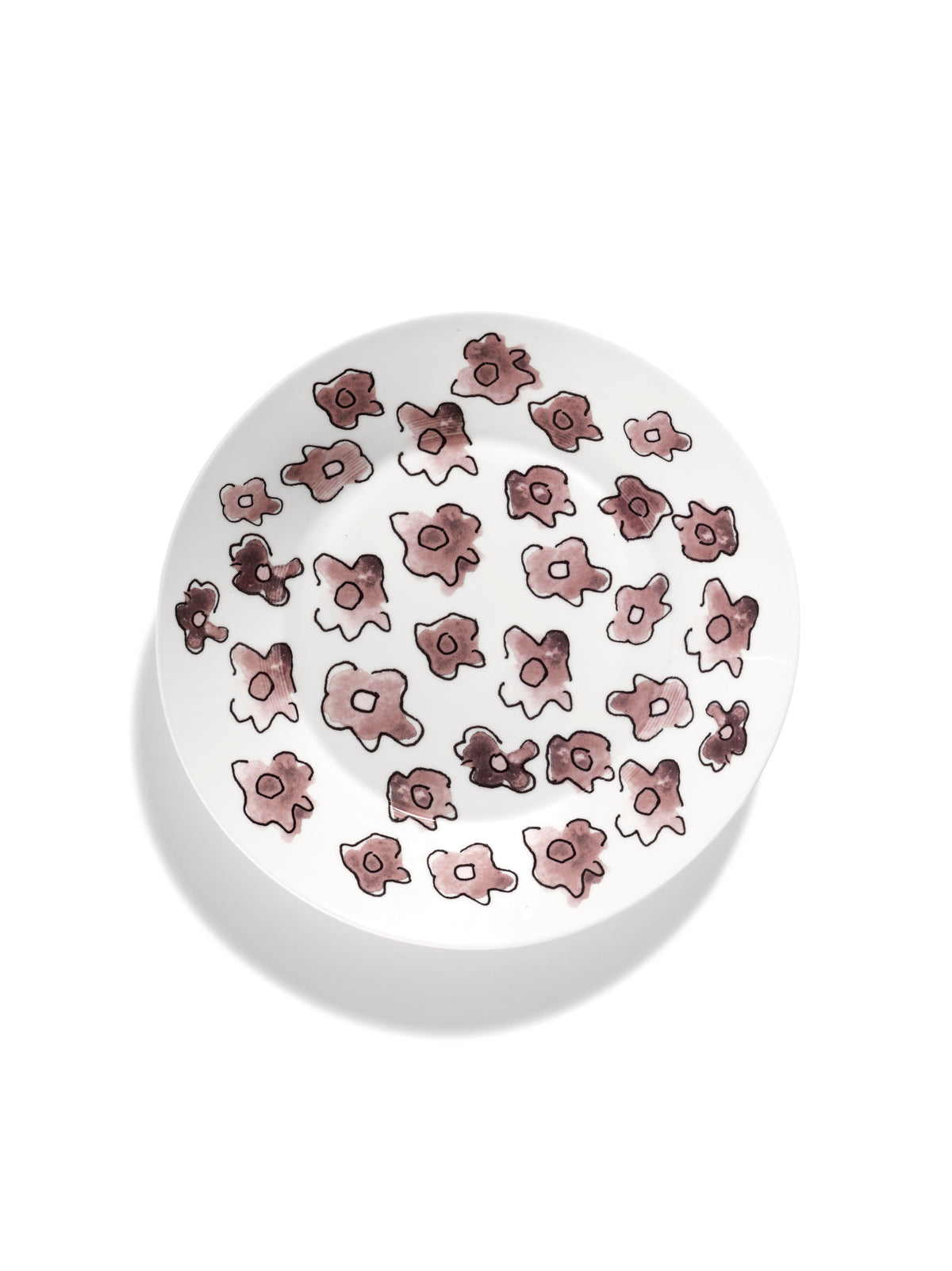 Midnight Flowers - Lot De 2 Assiettes Creuses - L - Porcelaine Bone China - Foncé Viola