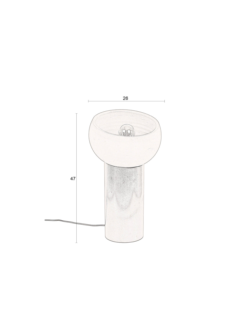 Zahra M - Table Lamp - Ceramic - Red