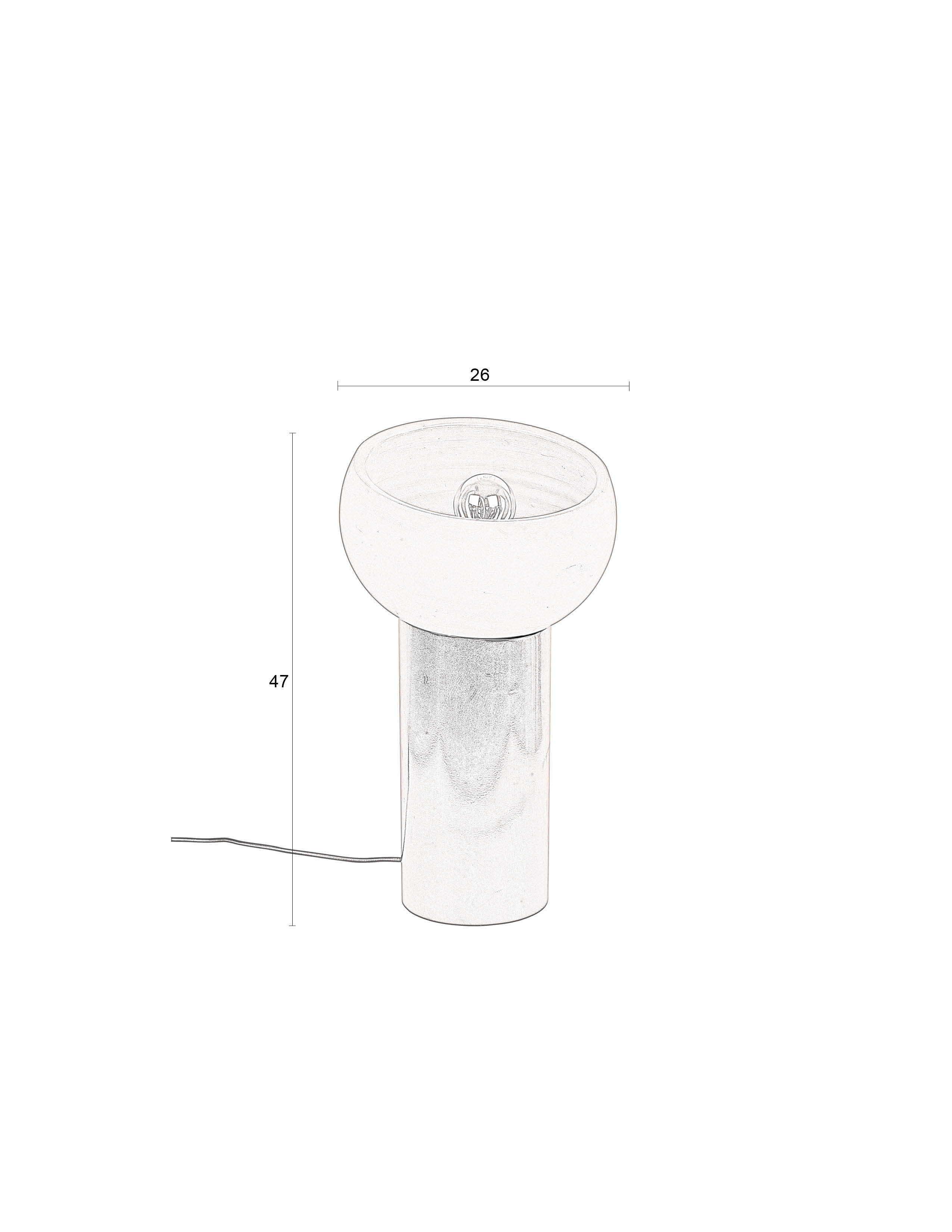 Zahra M - Table Lamp - Ceramic - Red