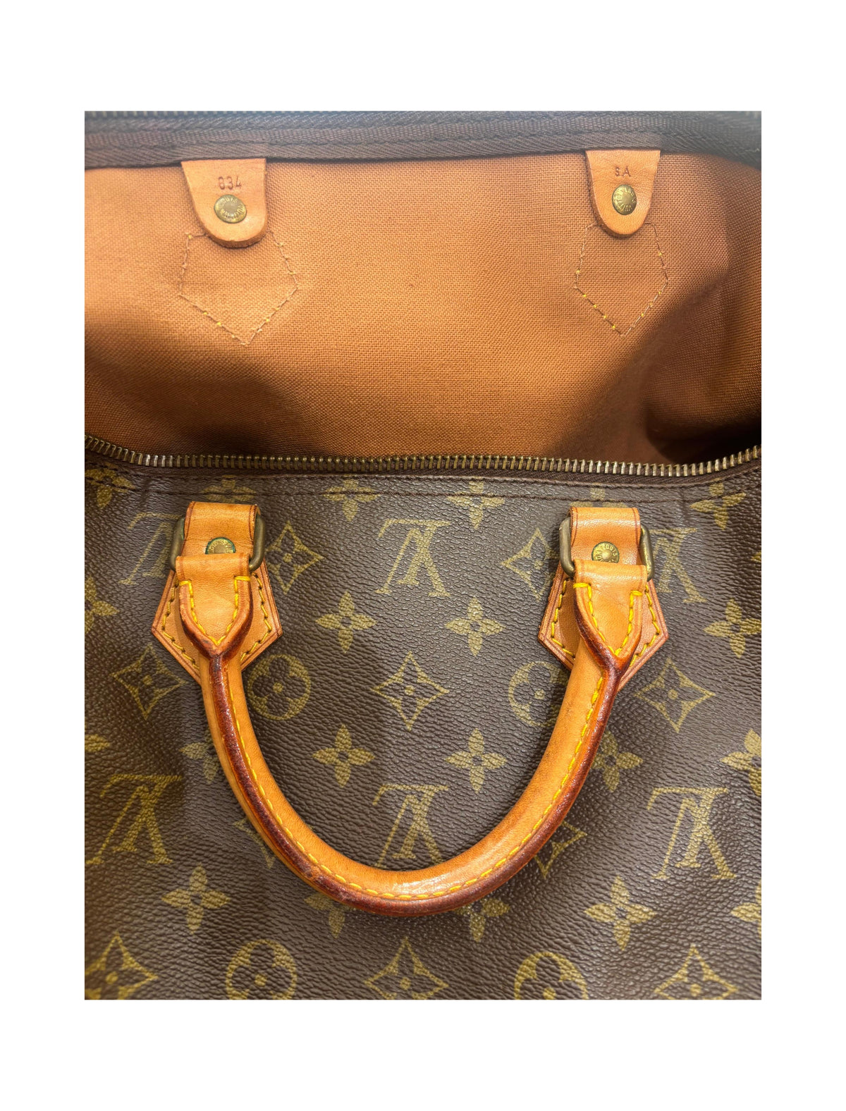 Sac À Main Louis Vuitton Speedy Bandouliere 40 Toile - Marron