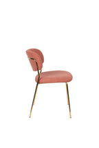Jolien - Dining Room Chair - Fabric - Gold/Pink