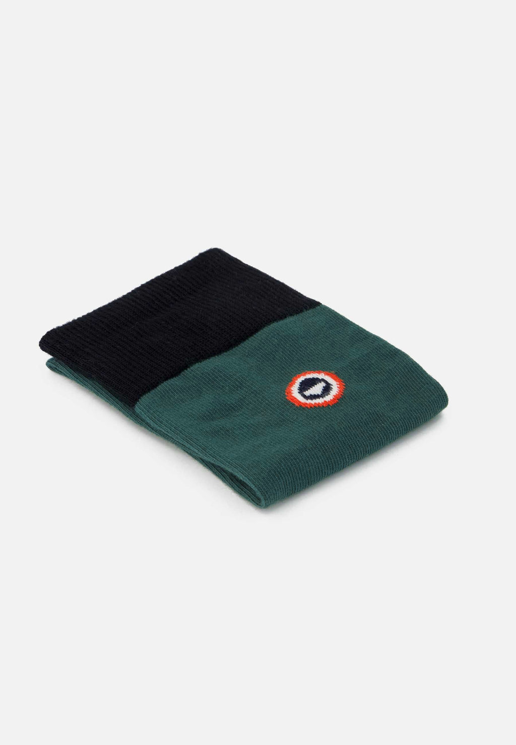 Cotton Robuste Mid-Calf Socks - Forest Green Black