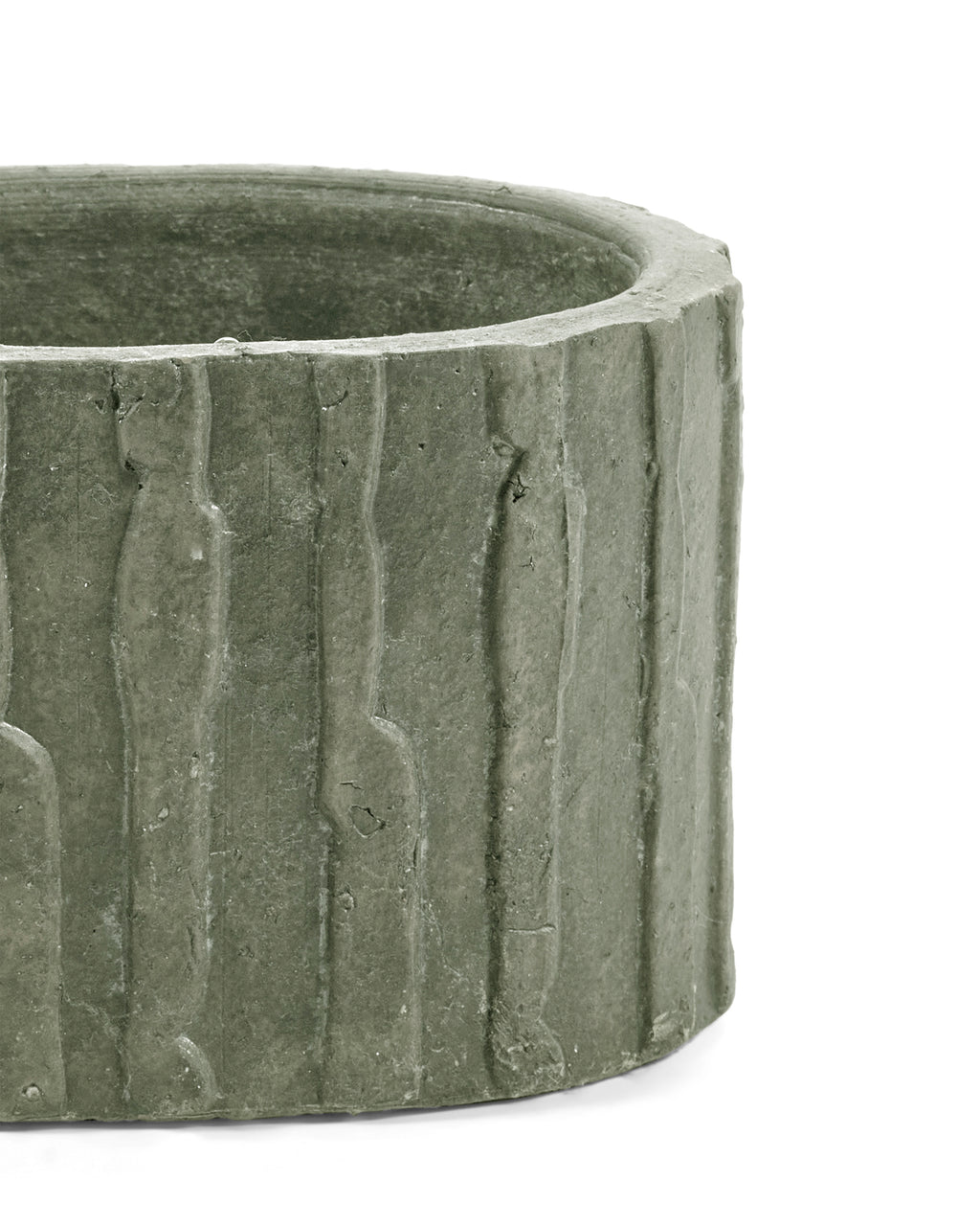 Pottery Rift - Jardinière Basse 03 - Grès - Noir Vert