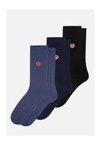 Lot De 3 Chaussettes Mi-Hautes - Noir Bleu Marine Bleu