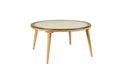 Haru Ronde - Coffee Table - Glass - Beige