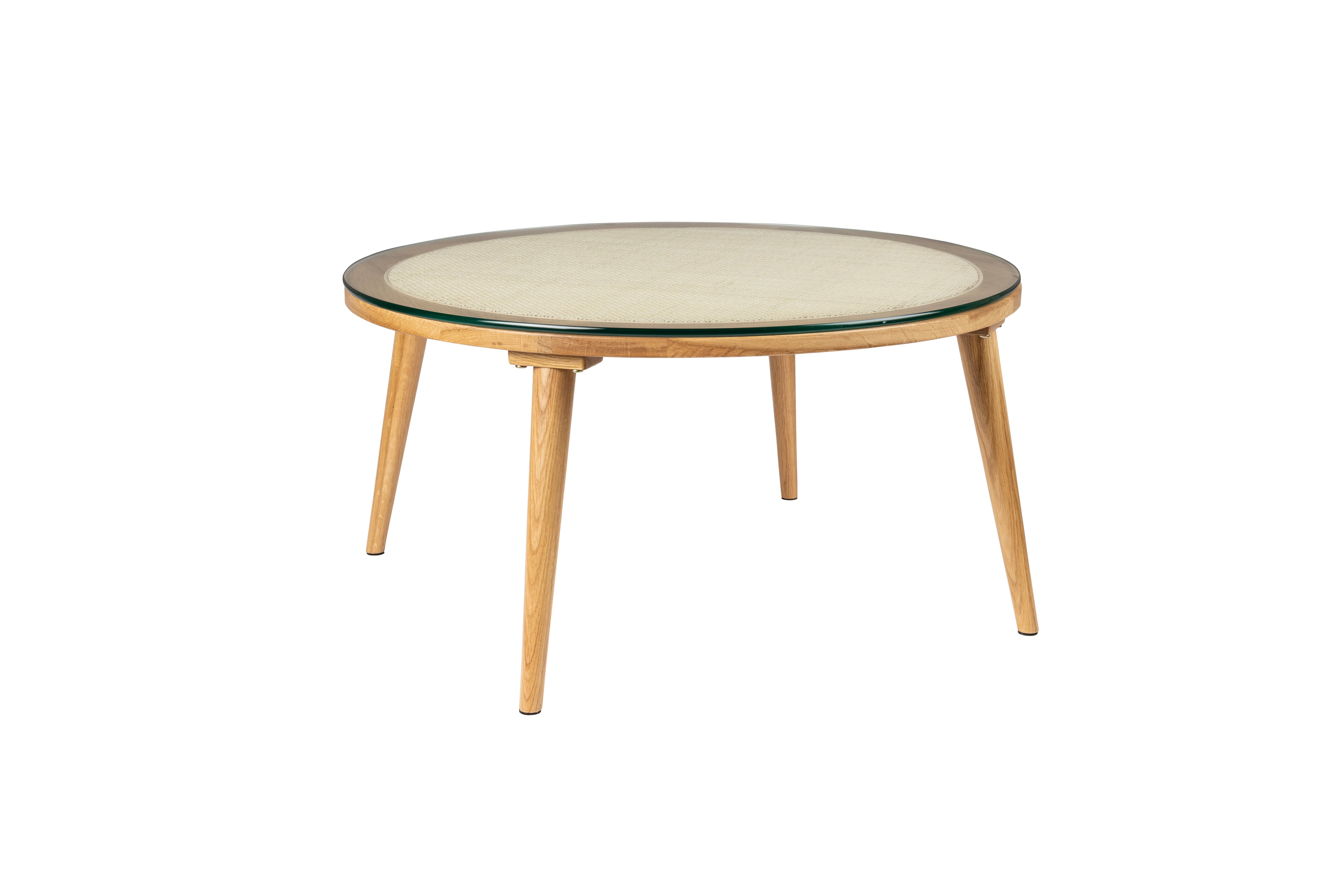 Haru Ronde - Coffee Table - Glass - Beige