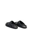 Sandales - Valentino Garavani Toile Iconographe Flat - Black