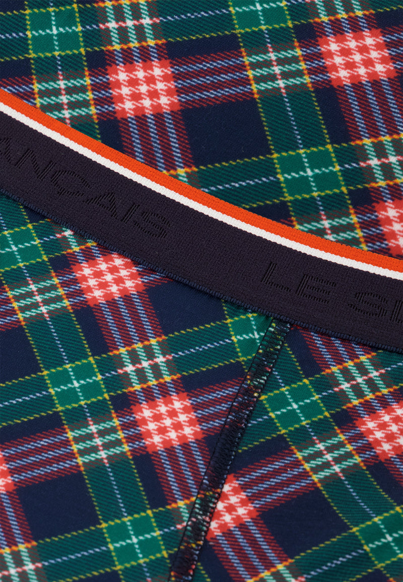 Boxer Vert Sapin Imprimé Carreaux Tartan - Marius Carreaux Vert Sapin