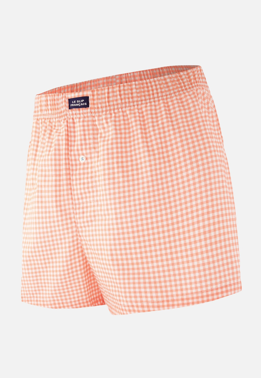 Caleçon Jacques Vichy En Coton - Orange Corail
