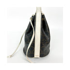 Sac À Main Celine Triomphe Drawstring Bucket Toile - Marron