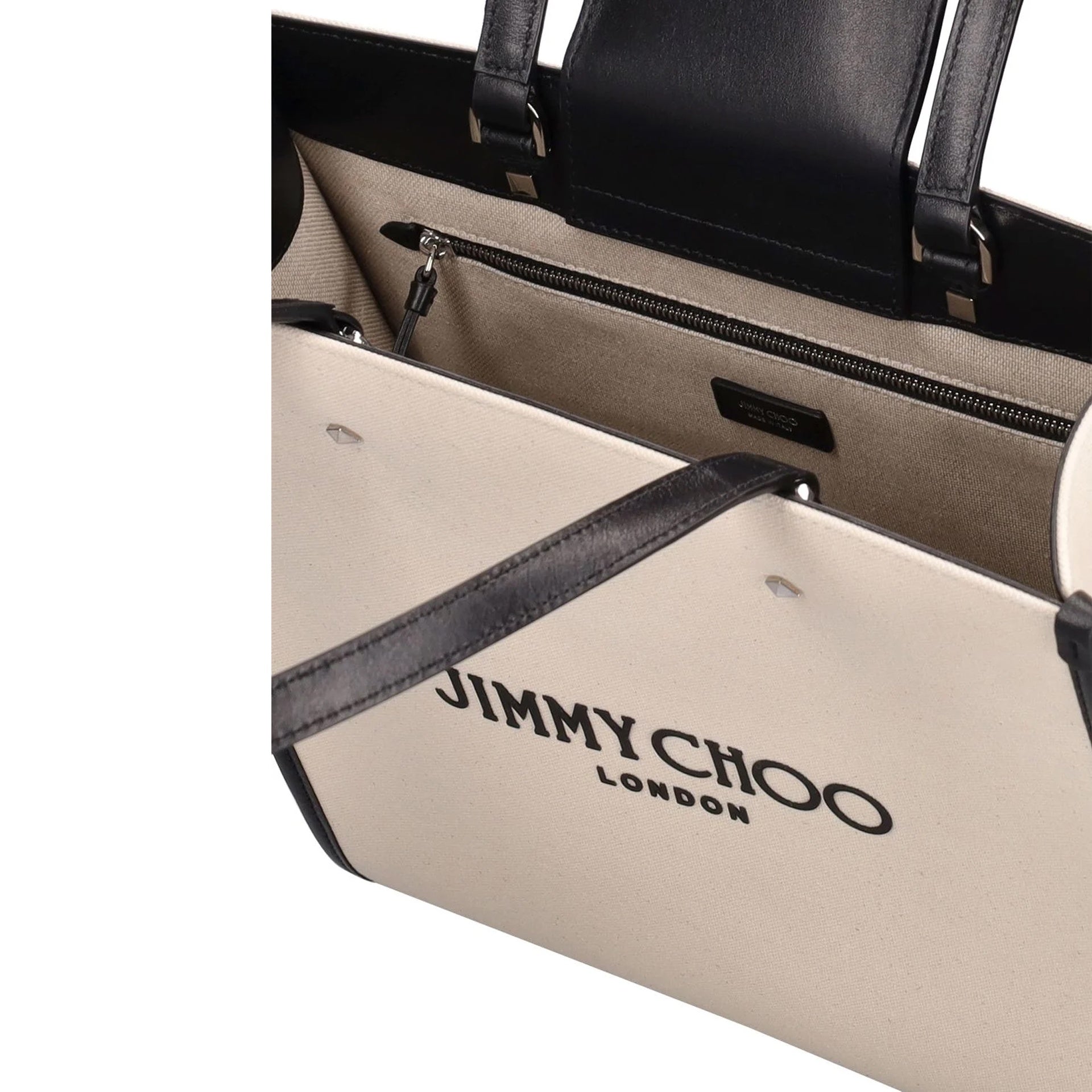 Jimmy Choo - Bolso tote mediano con logo - Mujeres - Beige