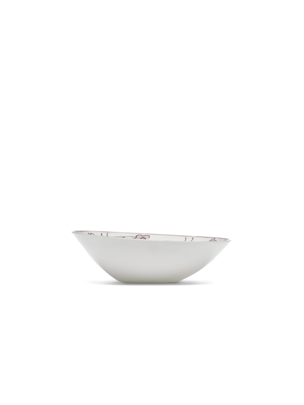 Midnight Flowers - Lot De 2 Bols Bas - L - Porcelaine Bone China - Foncé Viola