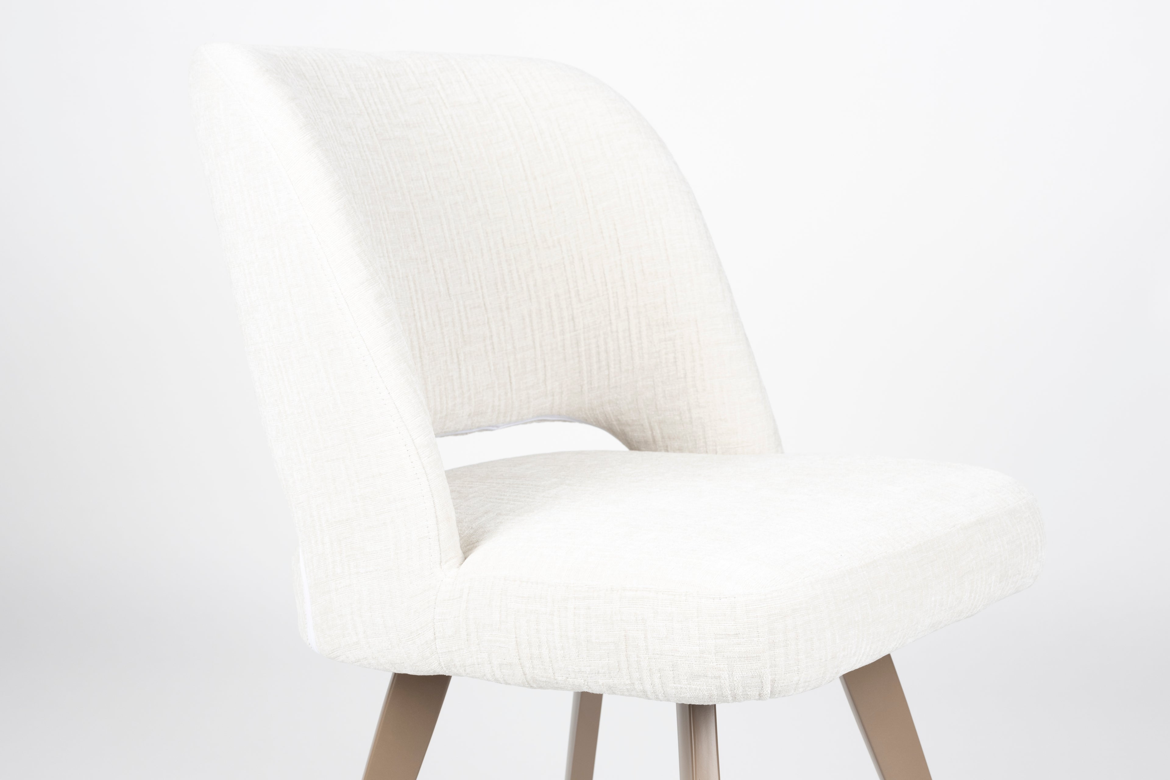 Yves - Dining Room Chair - Polyester - White/Beige
