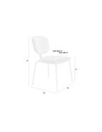 Bouton - Dining Chair - Polyester - Terracotta/Red