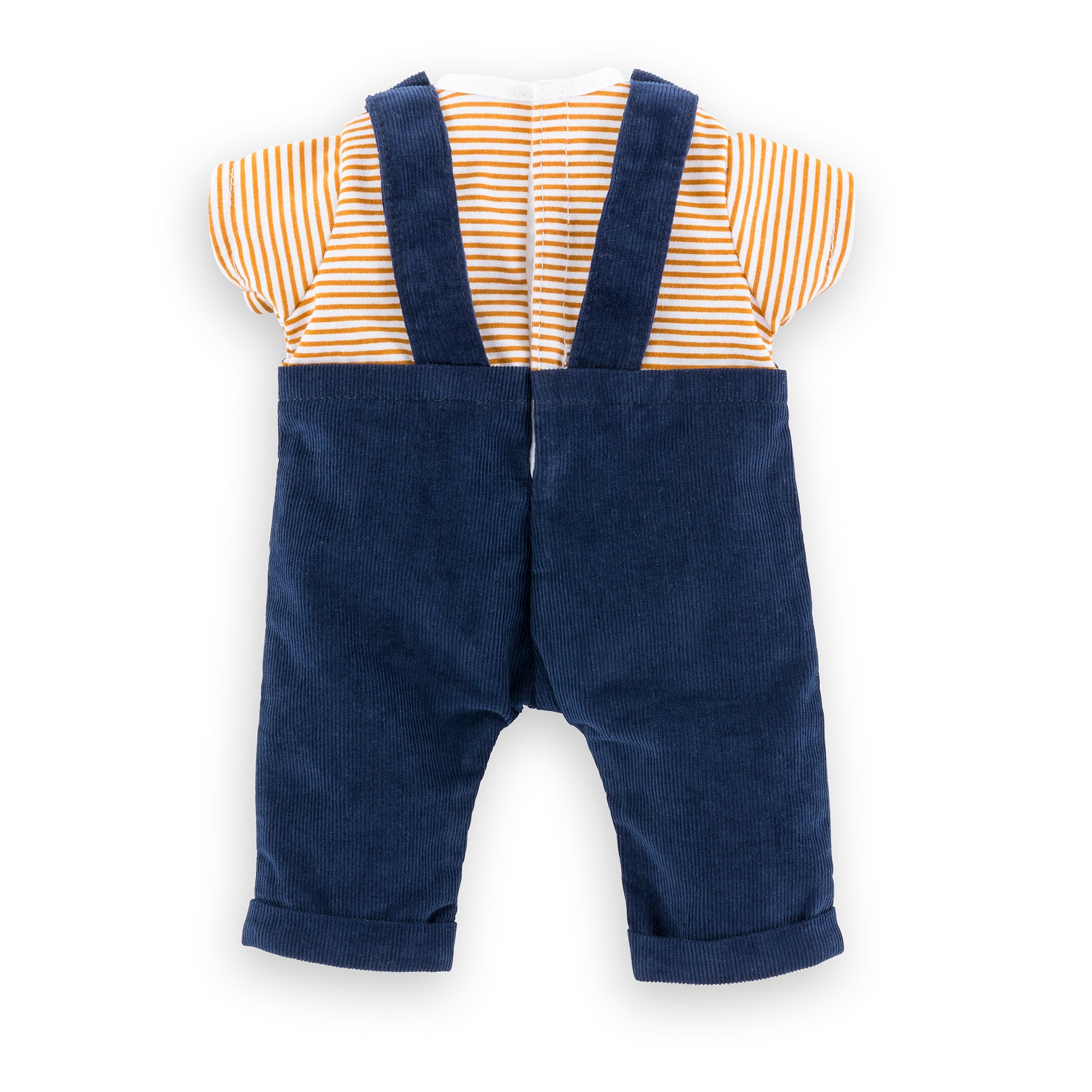 Camiseta y peto azul marino para muñeco de 30 cm