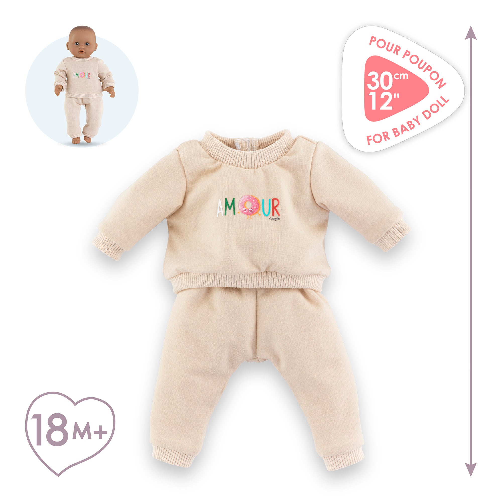 Jogging Beige Para Bebé 30 Cm