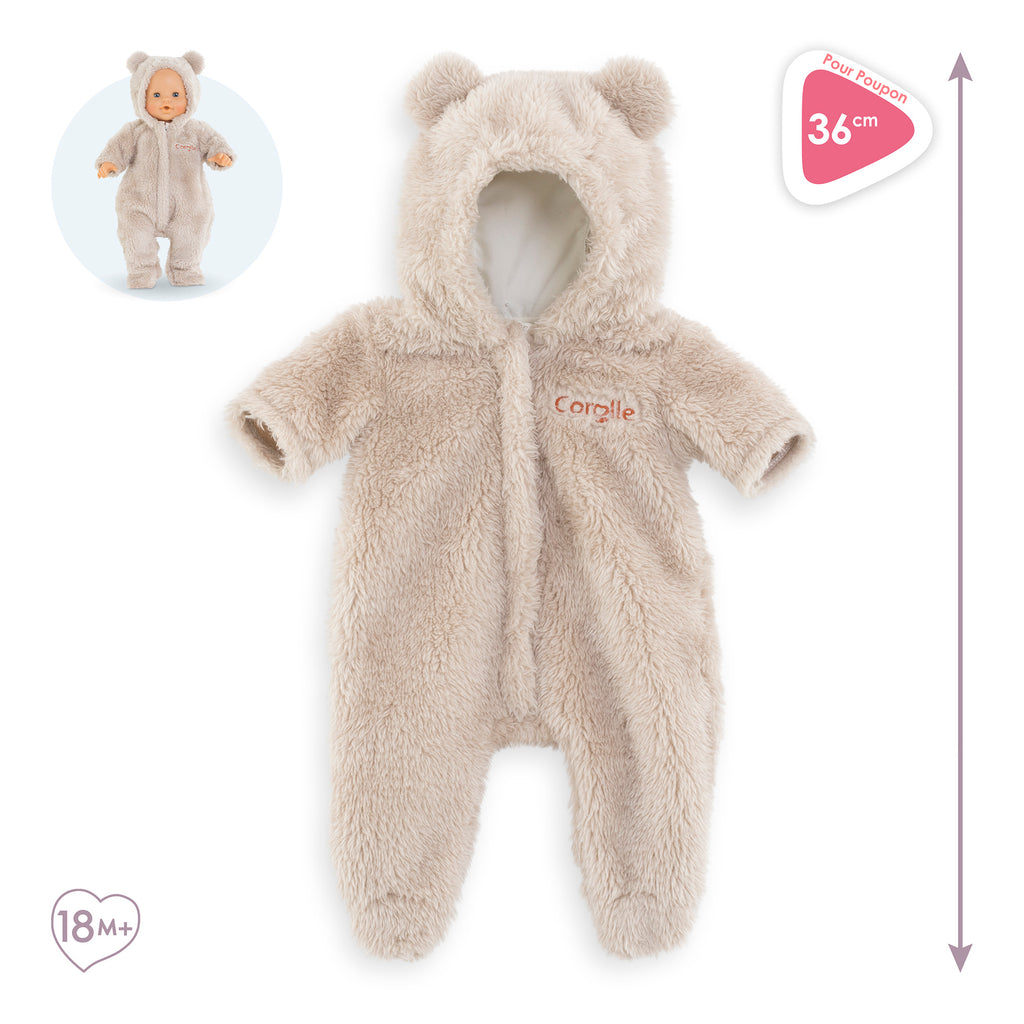 Traje Piloto Osito Bebé 36 Cm