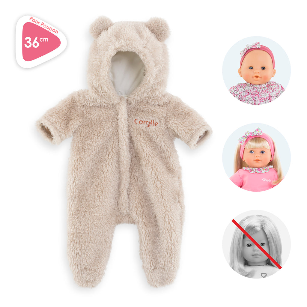 Traje Piloto Osito Bebé 36 Cm