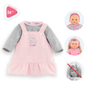 Robe Et T-Shirt Bords De Loire Pour Poupon 36 Cm
