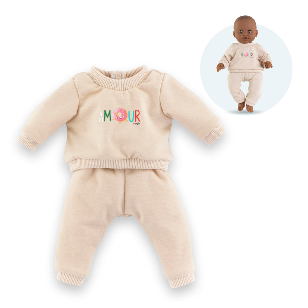 Chándal beige para muñeco de 36 cm
