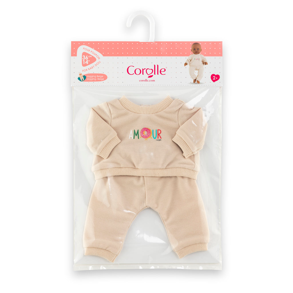 Chándal beige para muñeco de 36 cm