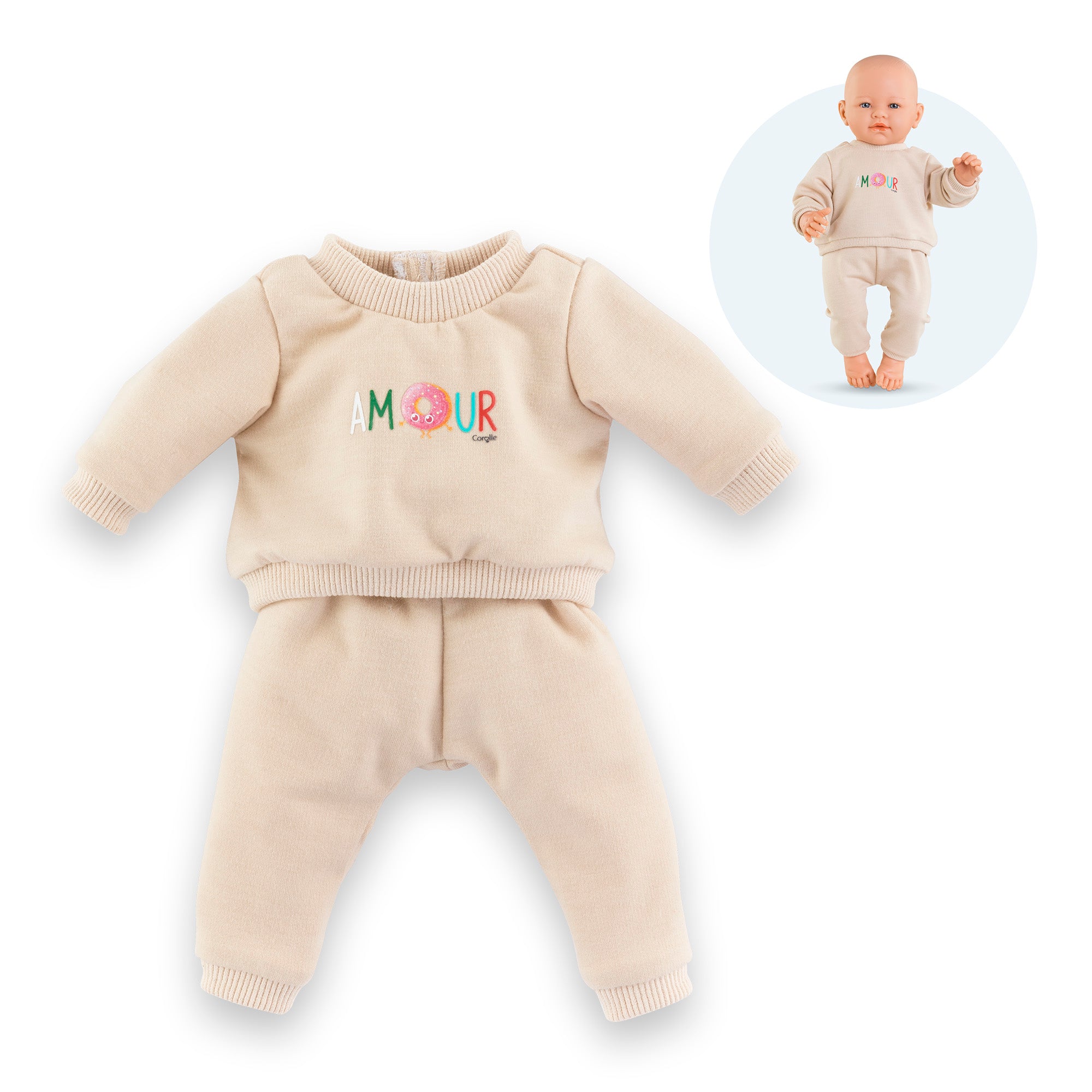Jogging Beige Para Muñeco 42 Cm