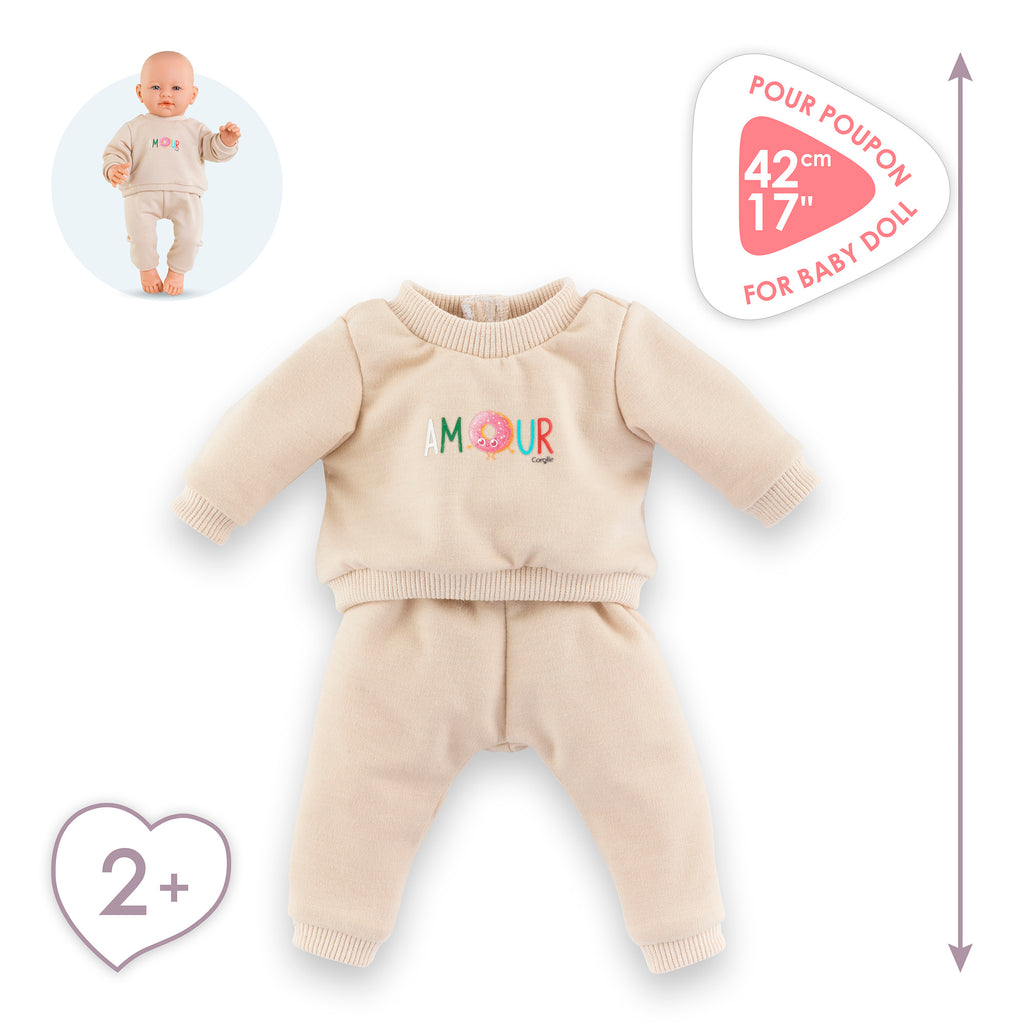Jogging Beige Para Muñeco 42 Cm