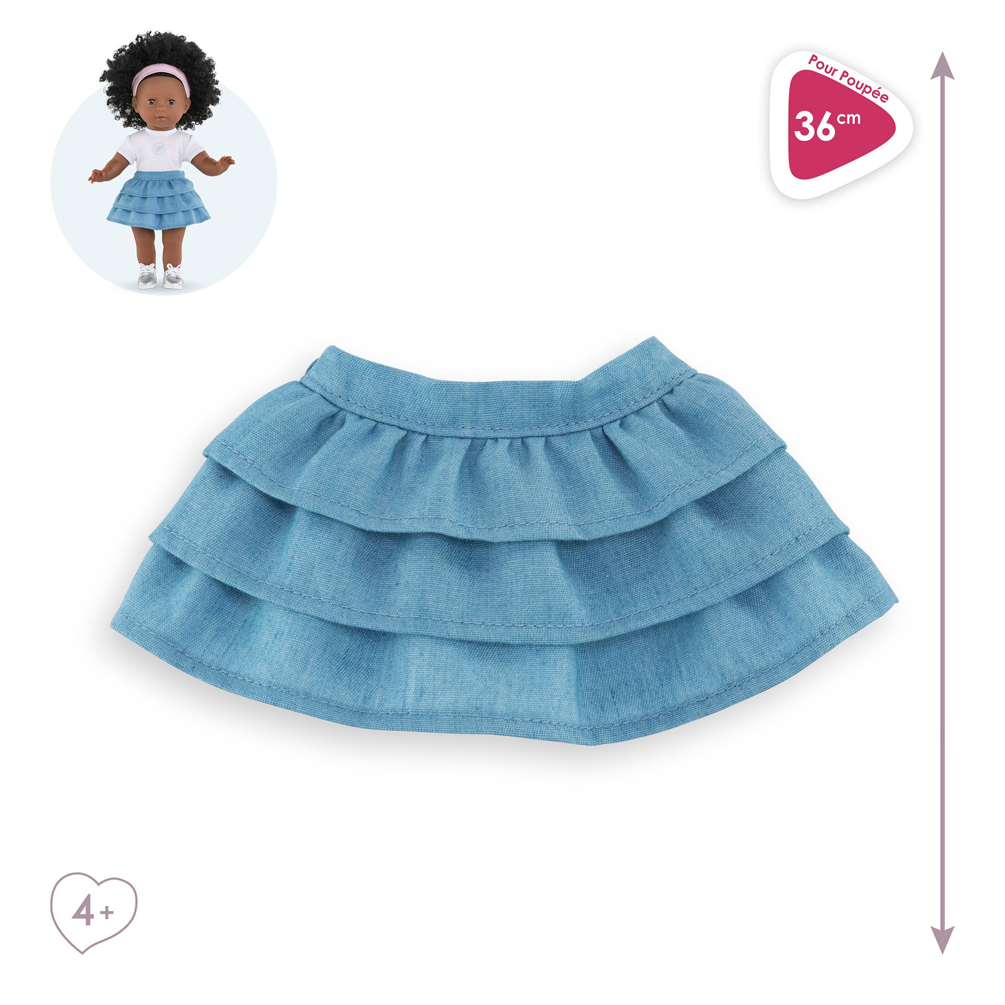 Falda Con Volantes Para Muñeca Ma Corolle