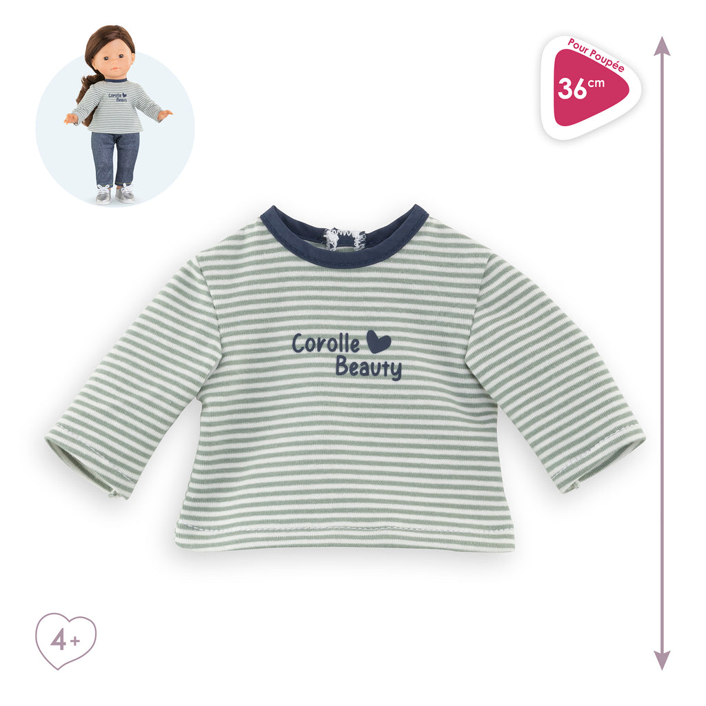 Long-Sleeved Striped T-Shirt for Ma Corolle Doll