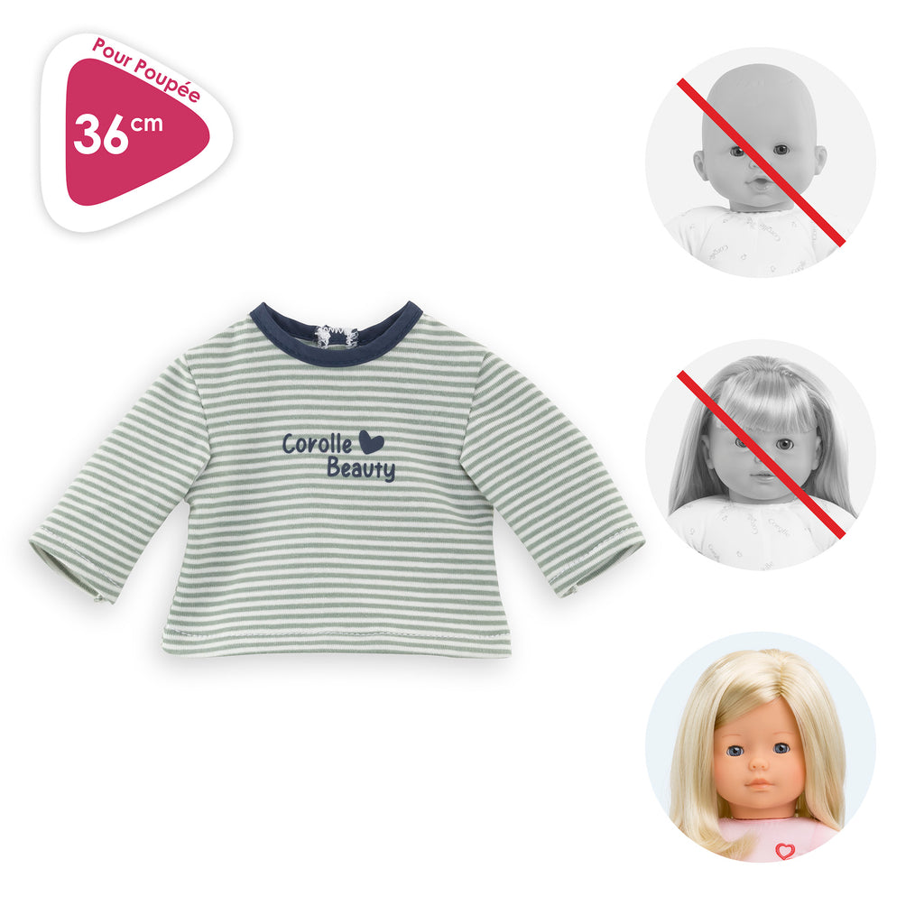 Long-Sleeved Striped T-Shirt for Ma Corolle Doll