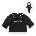 Camiseta Negra y Dorada de Manga Larga Para Muñeca Ma Corolle
