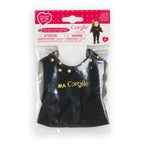 Camiseta Negra y Dorada de Manga Larga Para Muñeca Ma Corolle