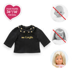 Camiseta Negra y Dorada de Manga Larga Para Muñeca Ma Corolle