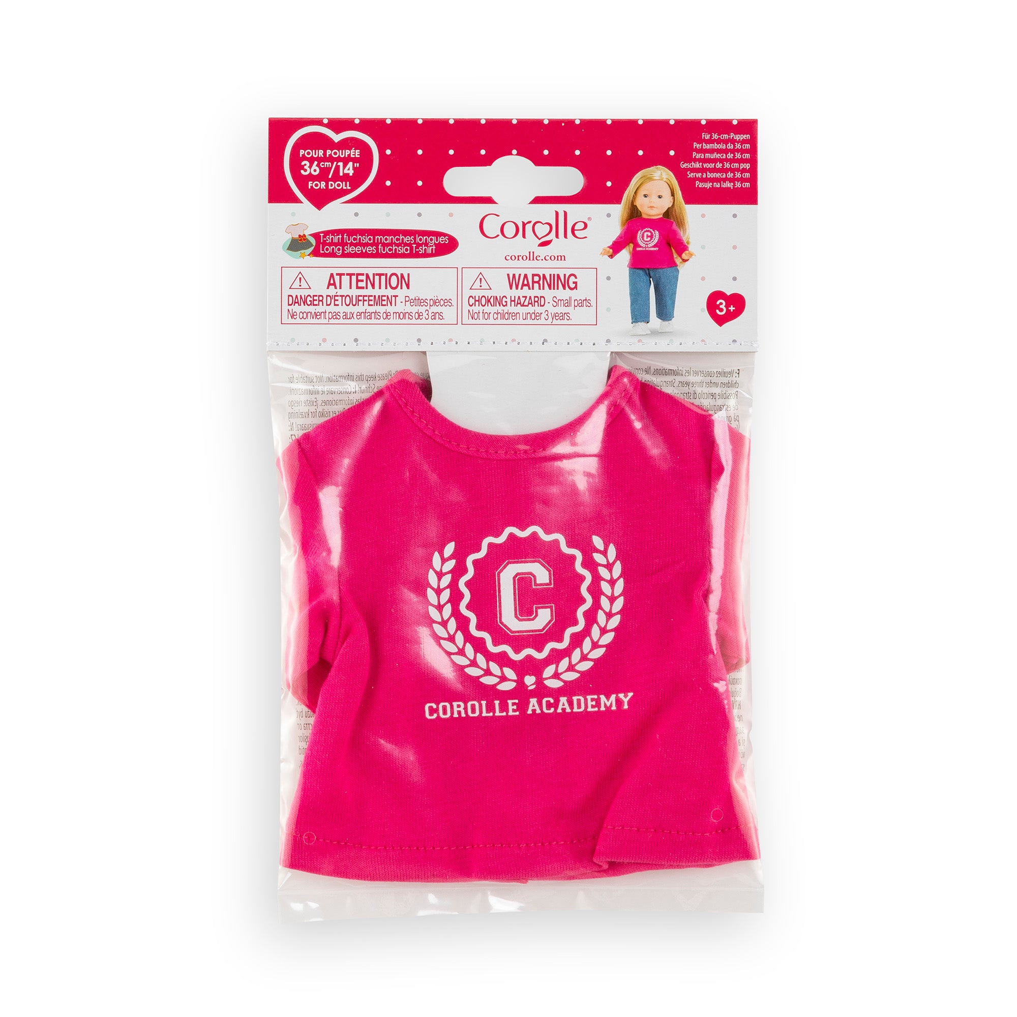 Camiseta Fucsia Corolle Academy Para Muñeca Ma Corolle