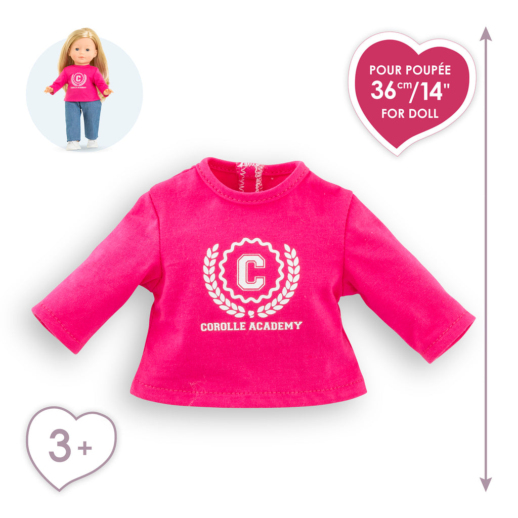 Camiseta Fucsia Corolle Academy Para Muñeca Ma Corolle