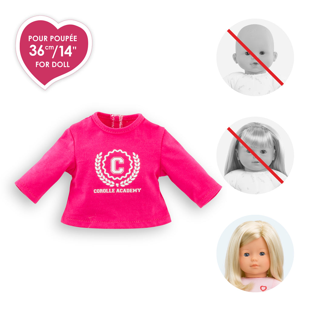 Camiseta Fucsia Corolle Academy Para Muñeca Ma Corolle