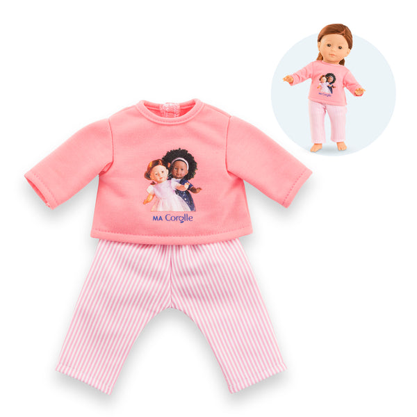Pijama Rosa de 2 Piezas Para Muñeca Ma Corolle