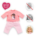 Pijama Rosa de 2 Piezas Para Muñeca Ma Corolle