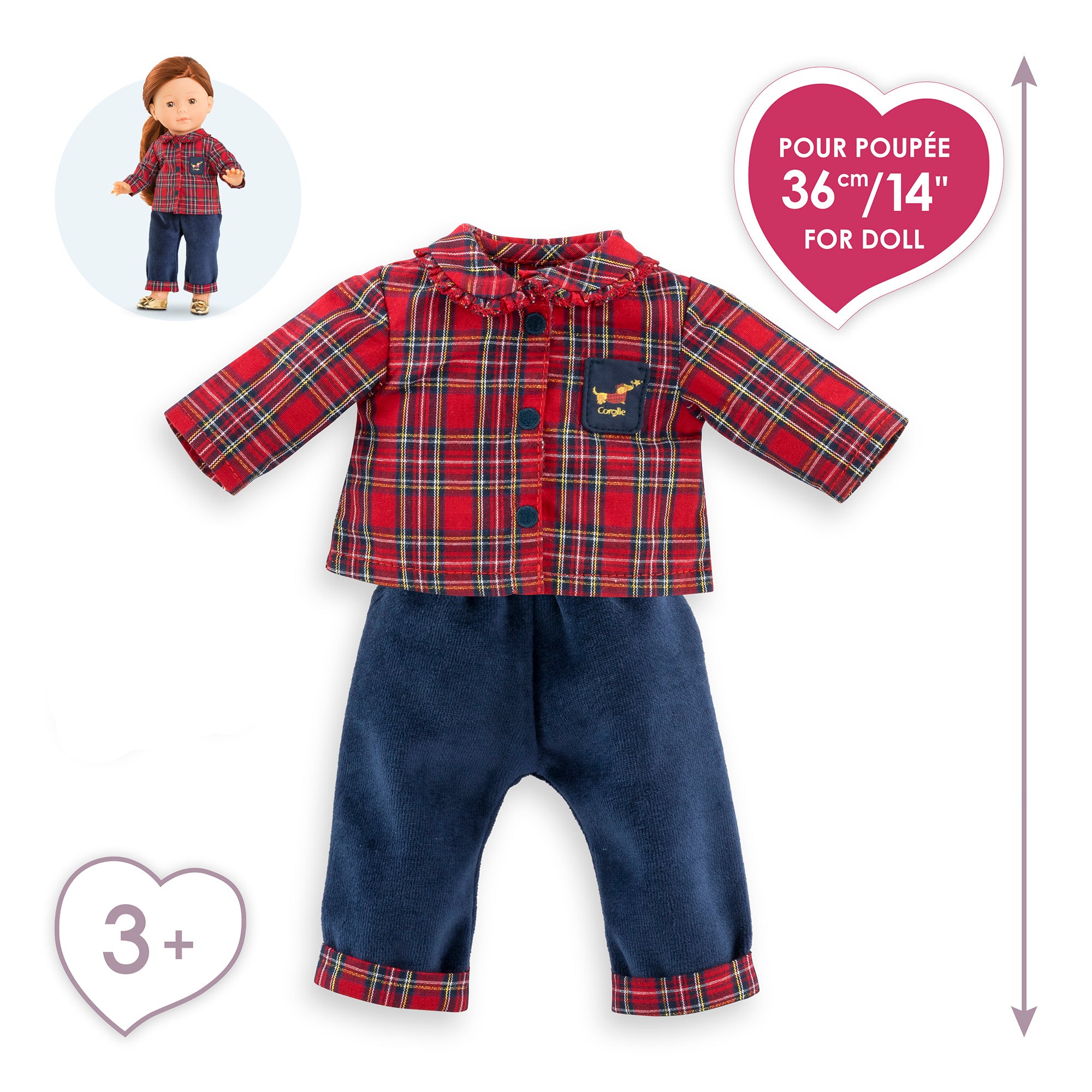 2-Piece Homewear Outfit Corolle En Fêtes For Ma Corolle Doll