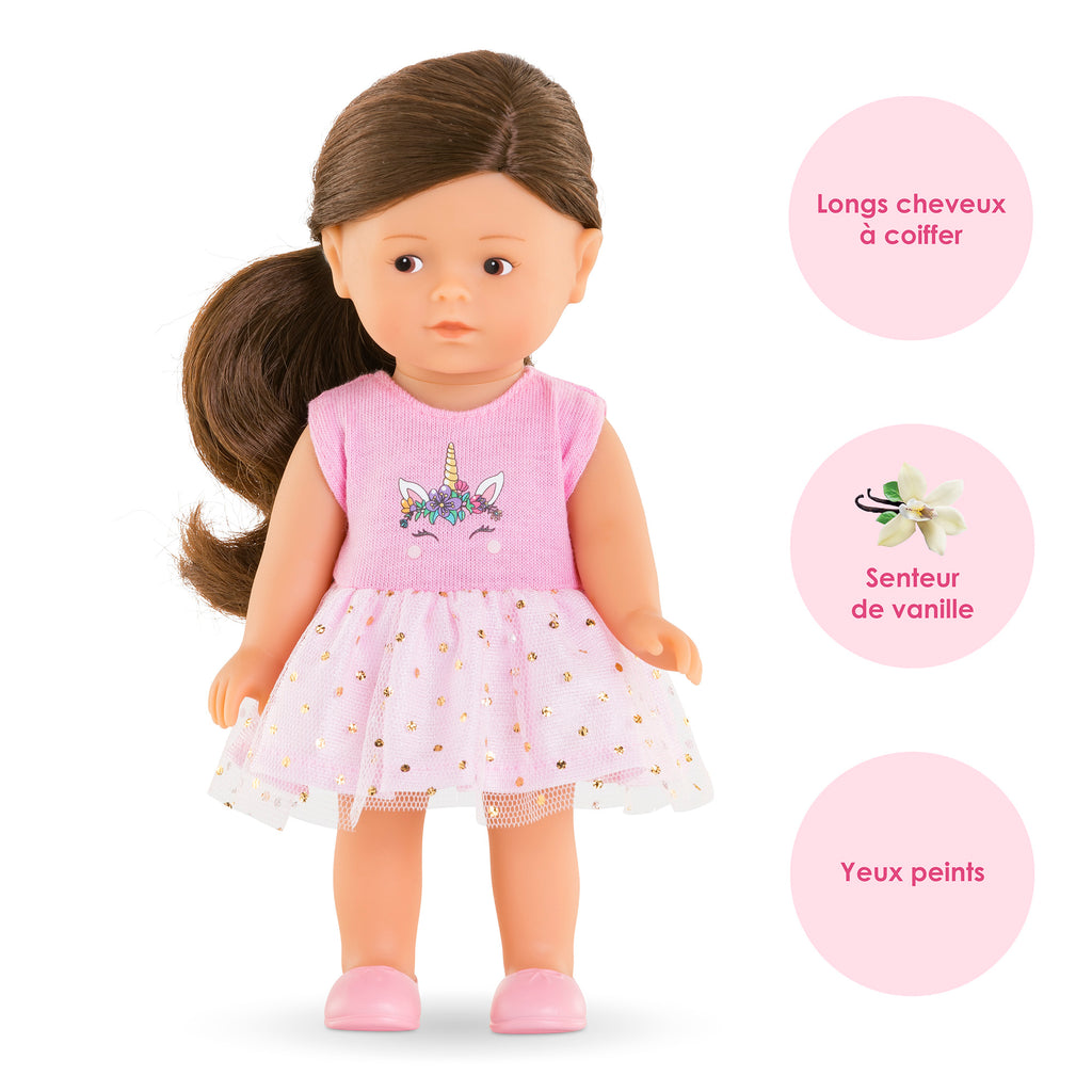 Estuche Muñeca Mini Corolline Romy Unicornio