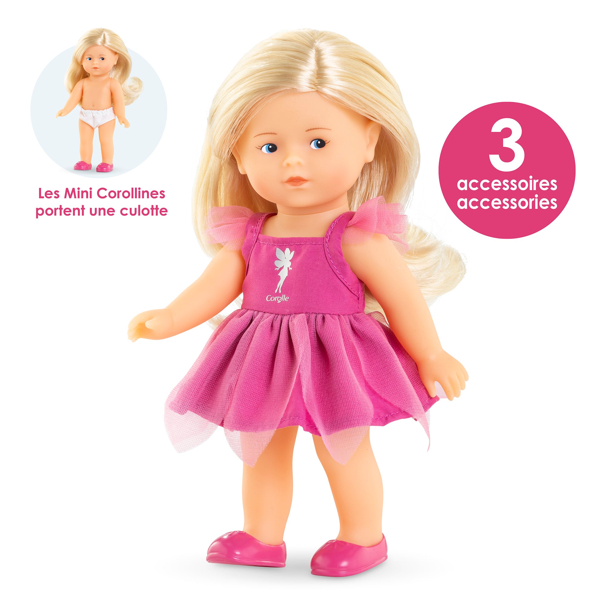 Set Muñeca Mini Corolline Rosy Hada