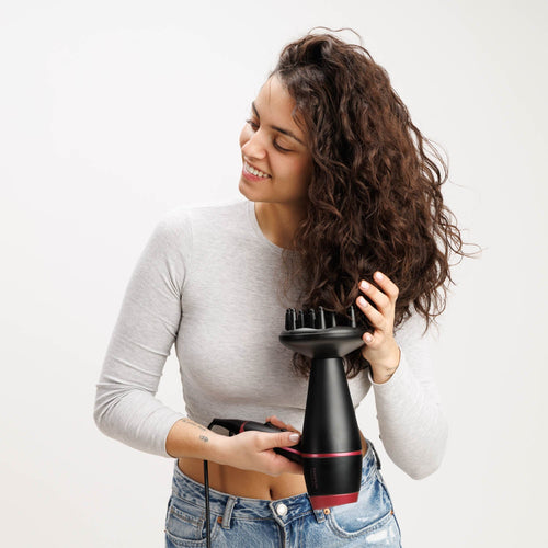 Fashion 2400 Hair Dryer - Black-Pink