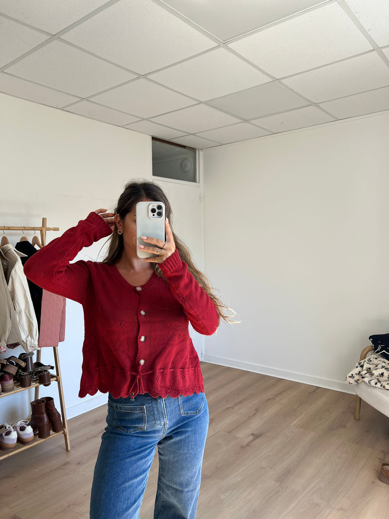 Cardigan Emma Bordeaux