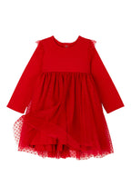 Robe Bi-Matière - Rouge - Bébé Fille