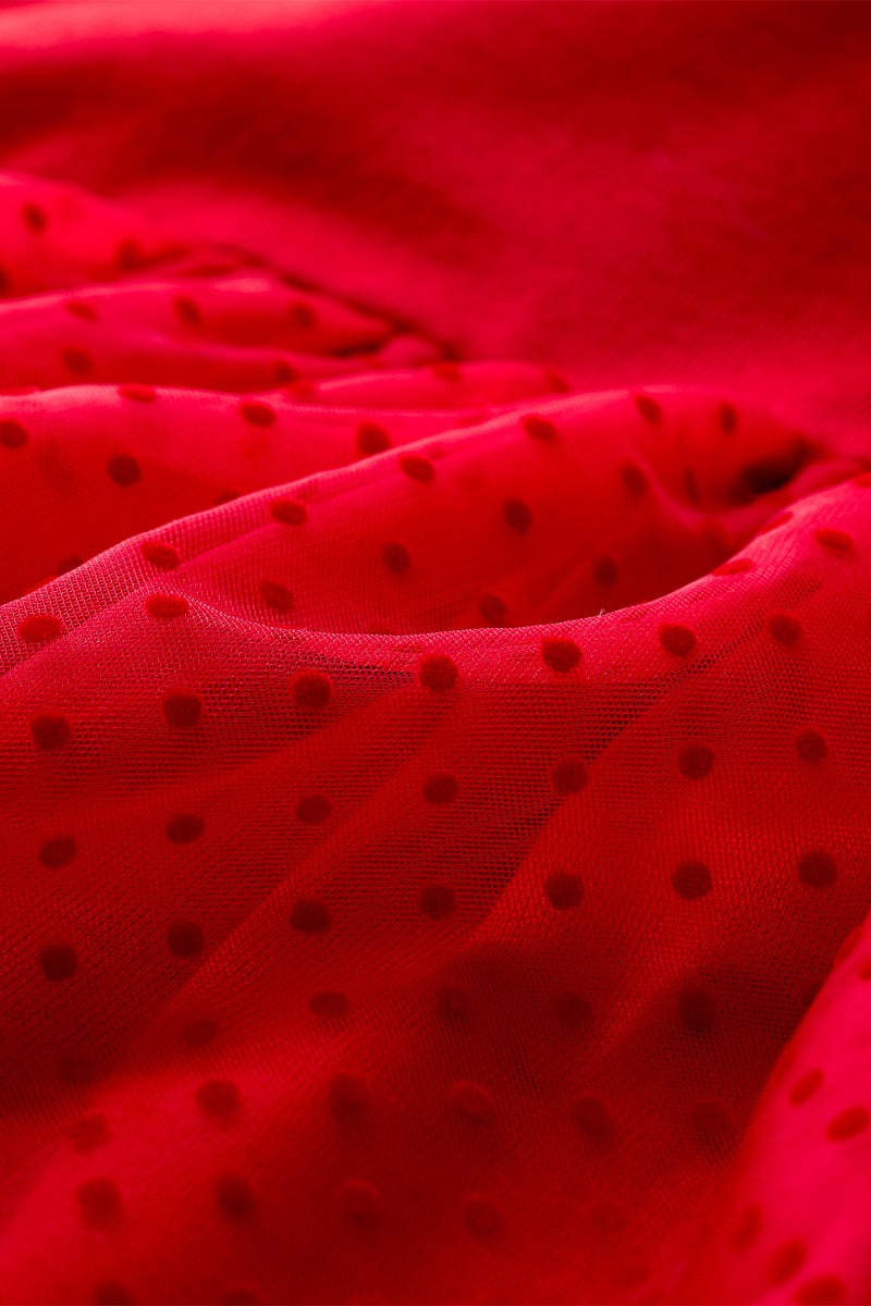 Robe Bi-Matière - Rouge - Bébé Fille