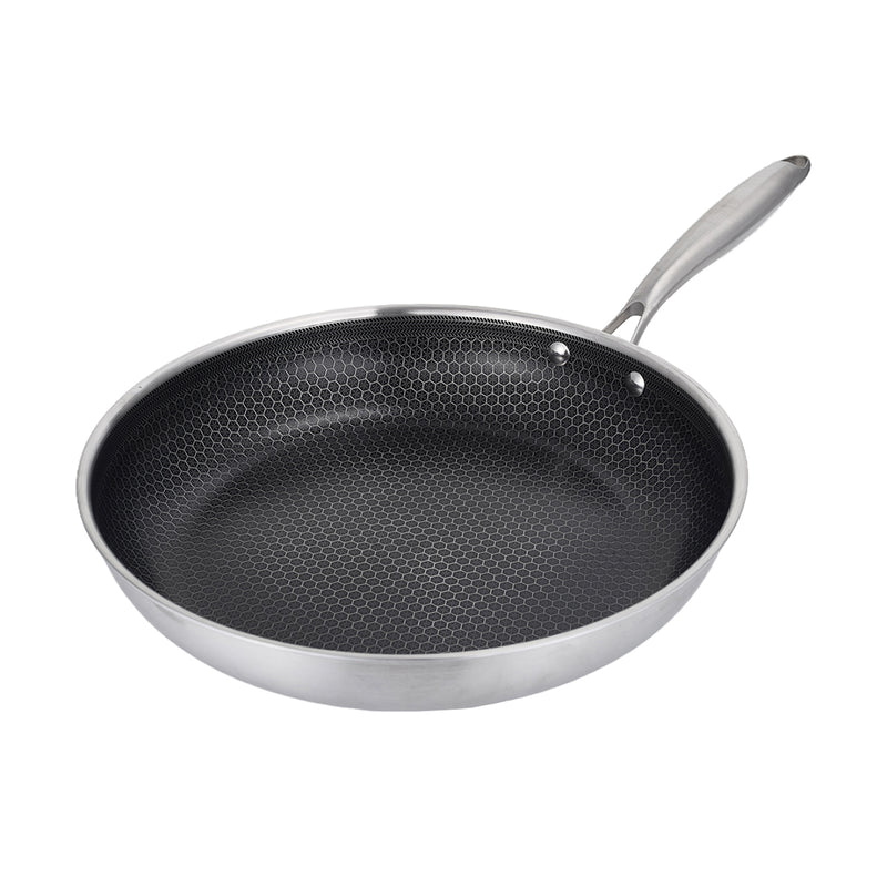 Poêle 32Cm Triplex 'Blacksteel' - Argenté