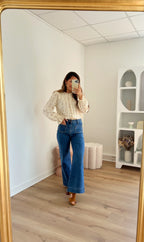 Blouse Fleurie Amélia Beige
