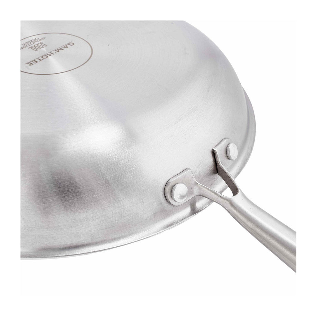 Gam'Hotel - Padella a tre strati per induzione - 20 cm - Argentato