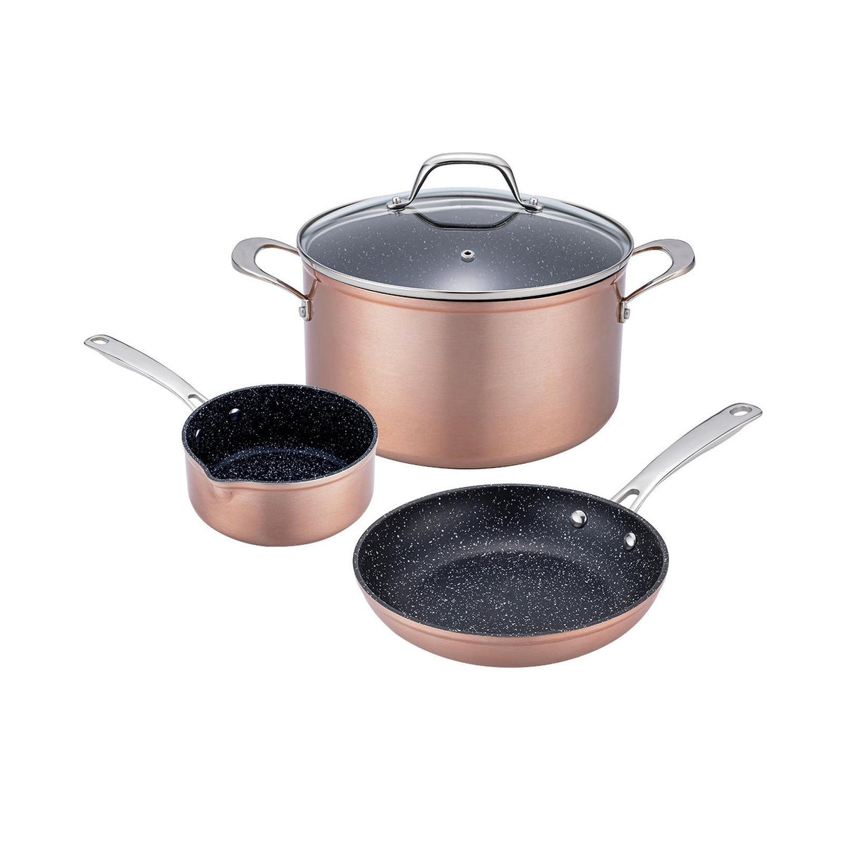 Élégance - Gam'Hotel - Élégance Greblon Ceramic 4-Piece Copper Cookware Set 28 - Copper