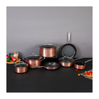 Elegance - Gam'Hotel - 9-Piece Copper-Coloured Set with Greblon Ceramic Coating - Copper